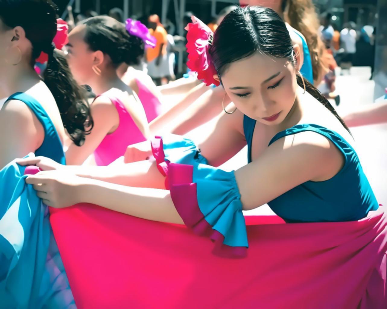 Detailed view of movement technique demonstration